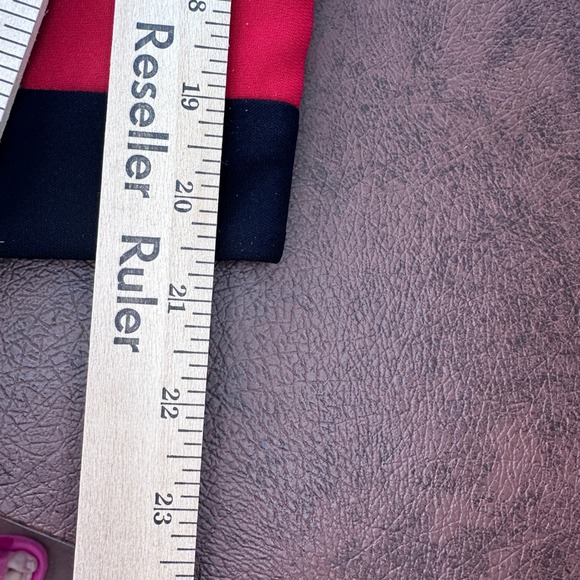 VTG David Warren‎ Petites Colorblock Zip Front Jacket Red Orange Purple Size 8P - Picture 5 of 7